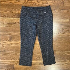Eddie Bauer Black and Gray Cropped Leggings